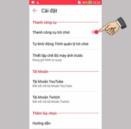 ​Kích hoạt tính năng